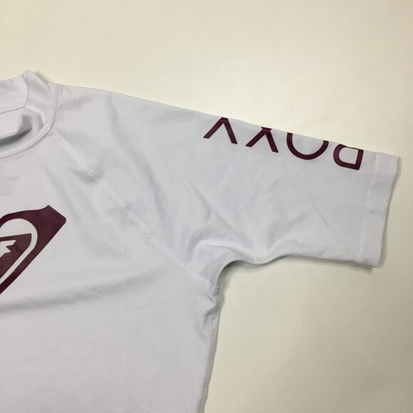 NWT ROXY White UPF50+ Mock Neck Swim Beach Surf Flatlock Activewear Shirt Top - Picture 7 of 9